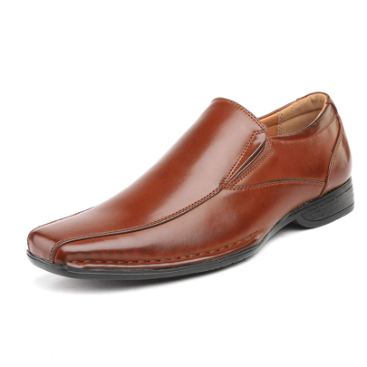 Men's Giorgio-1 Black Leather Lined Dress Loafers Shoes