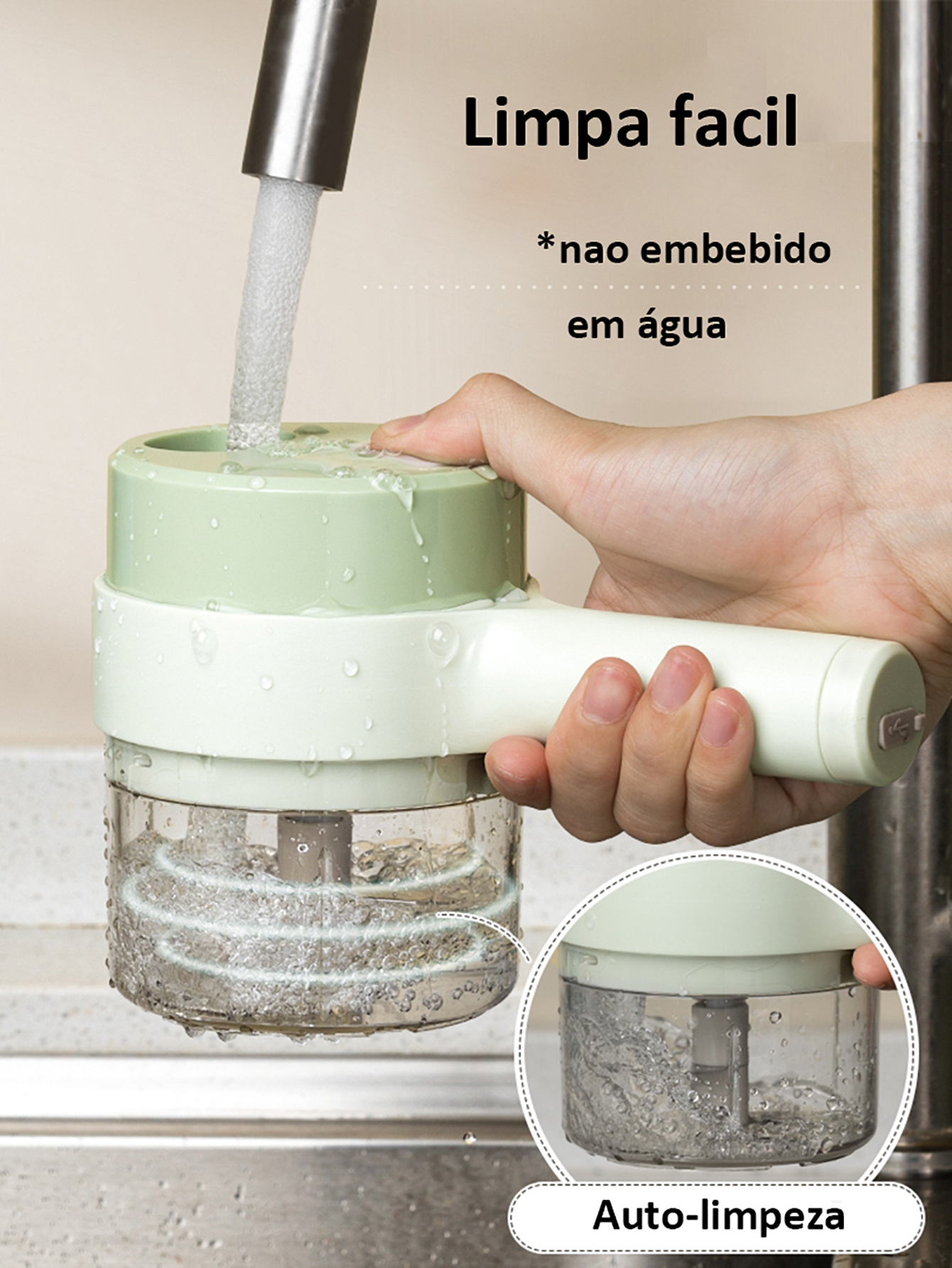 Fatiador moedor de legumes multifuncional sem fio Elétrico