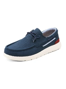 Men's Lace-Up Design Casual Loafers Breathable Lightweight Non-Slip Casual Shoes