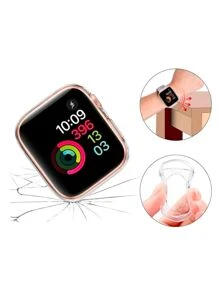 Case Bumper silicone  Para Apple Watch 38/40/41/42/44/45/mm - Transparente - Visão 3