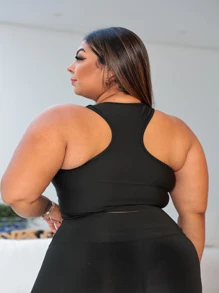 Plus Size Sports Bras - Black - View 2