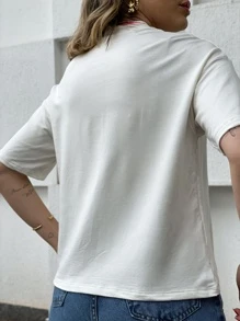 liberty moda Women T-Shirts - 白色 - 查看 2