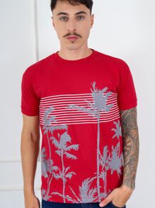 manga curta masculina gola redonda