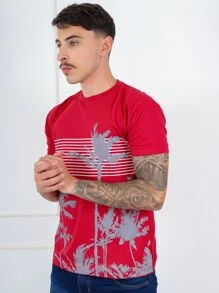manga curta masculina gola redonda