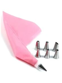 24 Pçs Conjunto De Confeiteira De Silicone Com Bico Para Decoração Com Creme Bolo  (A7-32)
