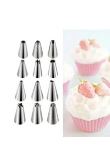 24 Pçs Conjunto De Confeiteira De Silicone Com Bico Para Decoração Com Creme Bolo  (A7-32)