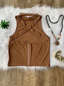 Women Tank Tops & Camis - màu nâu - Xem 2