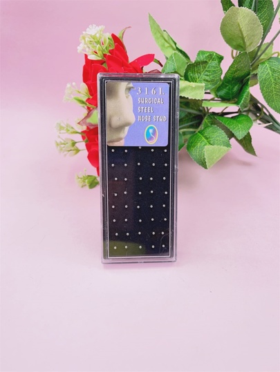 40pcs anel de nariz de decoração de strass