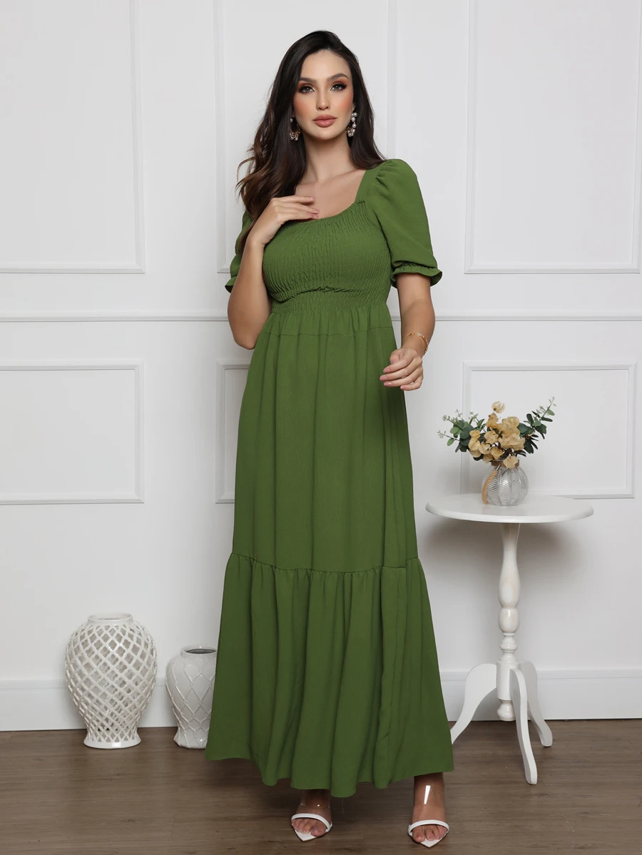 Women Dresses - 軍綠色 - 查看 1