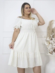 Plus Size Dresses - 黃色 - 查看 3