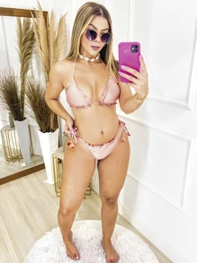 Women Bikini Sets - Bụi hồng - Xem 3
