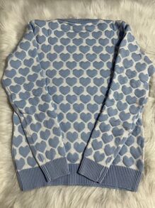 Women Knit Tops - 淺藍色 - 查看 2