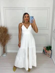 Women Dresses - 白色 - 查看 1