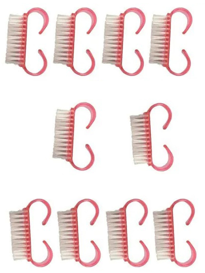 Chic & Fun Kit C/ 10un Mini Escovinhas Manicure Limpeza De Unha Tira Pó Salão