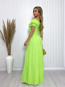 Women Dresses - Màu xanh chanh - Xem 2