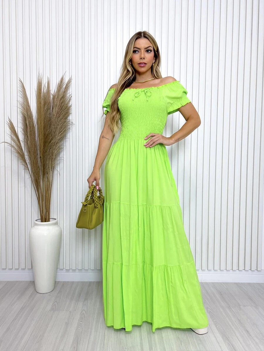 Women Dresses - Màu xanh chanh - Xem 1