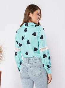 Women Blouses - 薄荷藍 - 查看 2