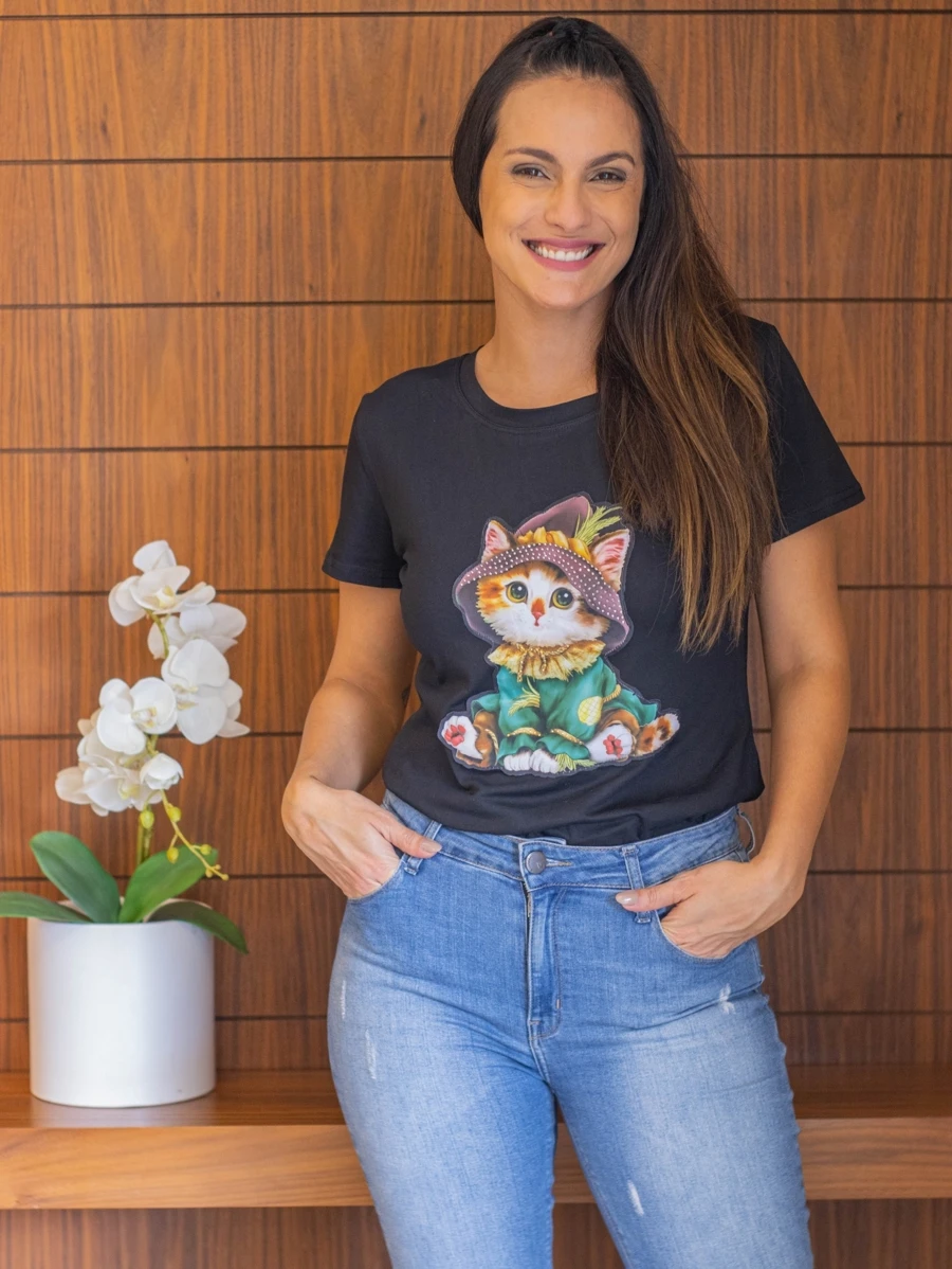 Women T-Shirts - 黑色 - 查看 1