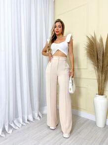 Women Pants - Beige - View 4