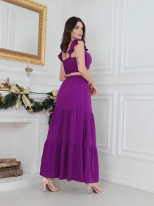 Women Two-piece Outfits - Màu tím - Xem 2