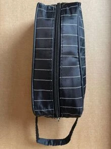 Necessaire Masculina Feminina Porta Tudo Com Alca Bolsa Viagem Trabalho - Preto - Visão 2