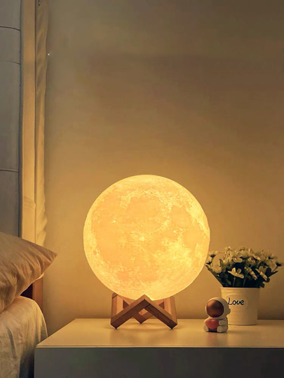 Umidificador Lua 3d Ultrassônico Usb Difusor Luminária