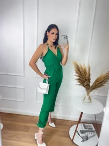 Women Jumpsuits - màu xanh lá - Xem 3