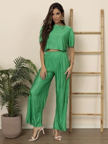 Women Two-piece Outfits - 綠色 - 查看 1