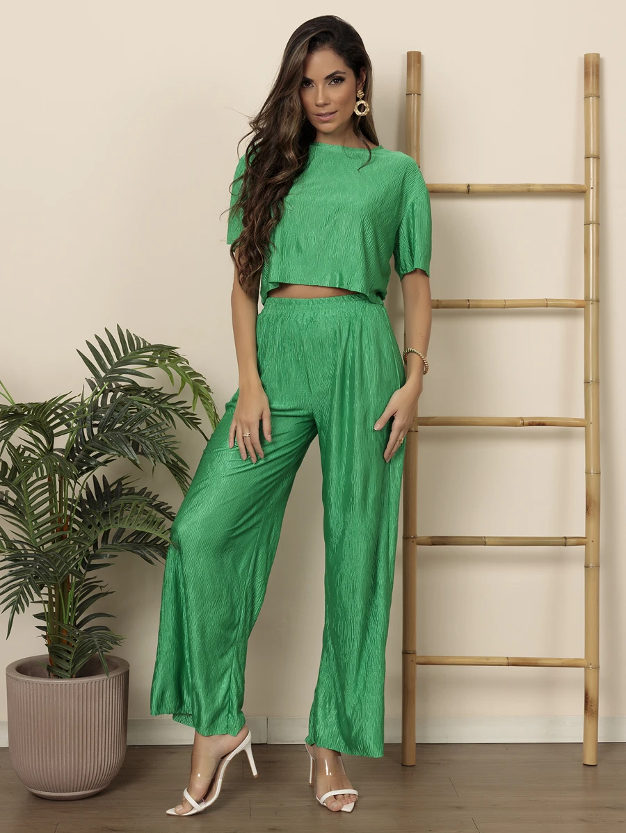 Women Two-piece Outfits - 綠色 - 查看 1