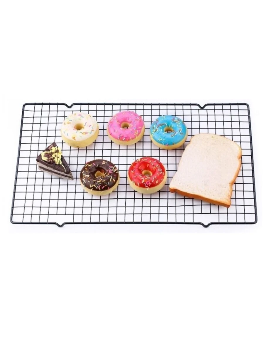 Grade Para Resfriar Alimentos Rack Suporte Grelha Pão Bolo Biscoito Confeitaria - Preto - Visão 1