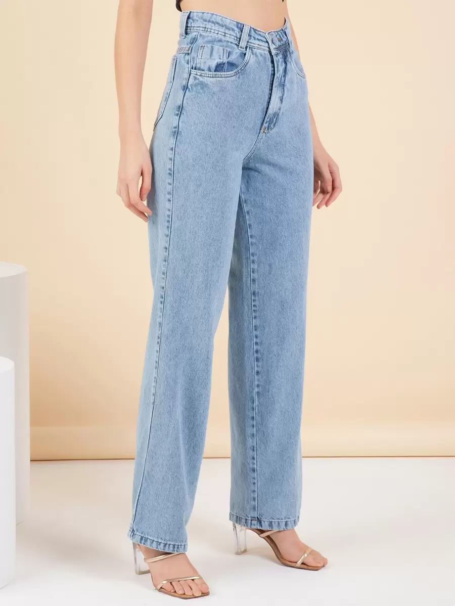 Women Jeans - 藍色 - 查看 1