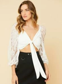 Women Tops - White - View 3