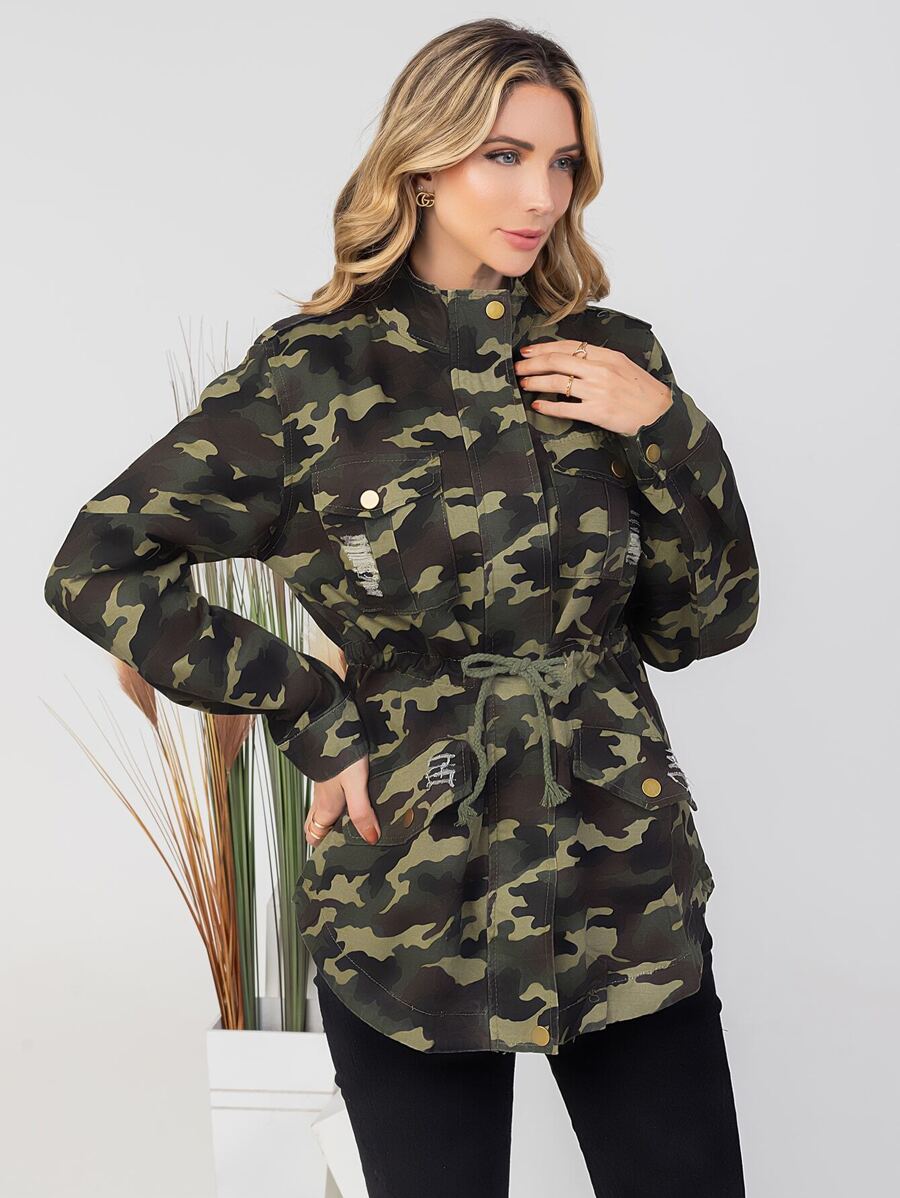 Women Coats - 墨綠色 - 查看 1