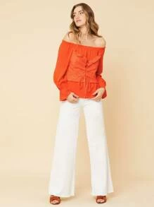 Women Blouses - trái cam - Xem 3