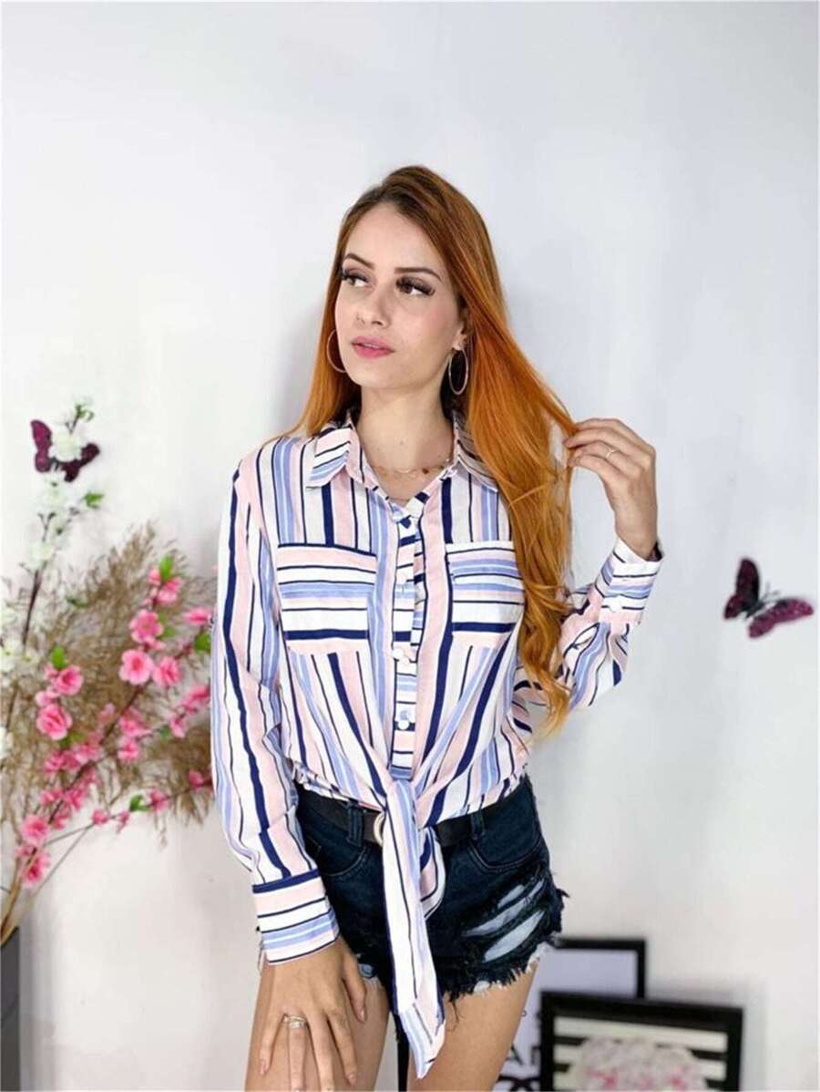 Women Blouses - Màu Hồng baby - Xem 1