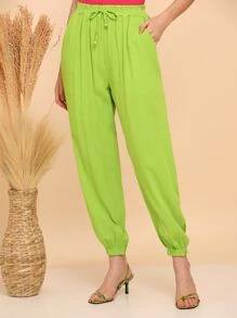 Women Pants - Màu xanh chanh - Xem 4