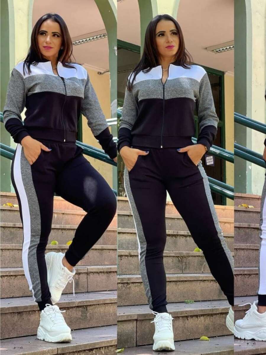 Women Two-piece Outfits - 淺灰色 - 查看 1