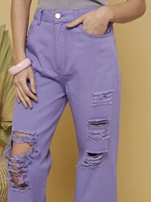 Women Pants - Purple - View 4