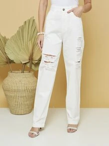 Women Pants - White - View 3