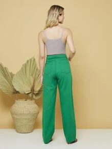 Women Pants - Green - View 2