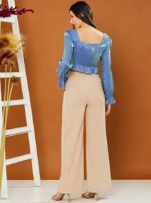 Women Blouses - Màu xanh lam - Xem 2