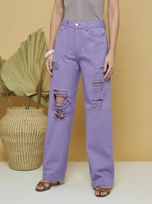 Women Pants - Purple - View 3