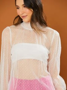 Women Blouses - 白色 - 查看 3