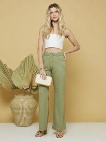 Women Pants - Màu xanh Bạc hà - Xem 1