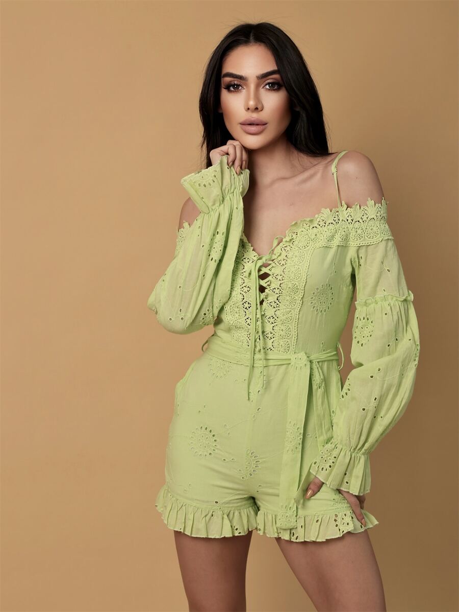 Women Jumpsuits - Màu xanh chanh - Xem 1