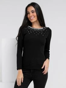 Women T-Shirts - 黑色 - 查看 3