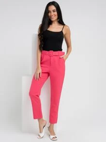 Women Pants - 粉色 - 查看 1