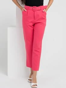 Women Pants - 粉色 - 查看 3