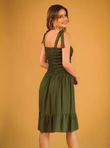 Women Dresses - Army Green - View 4