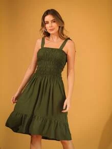 Women Dresses - Army Green - View 1